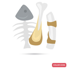 Organic garbage color flat icon