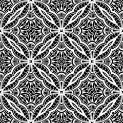 Fototapeta premium Black and white lace pattern