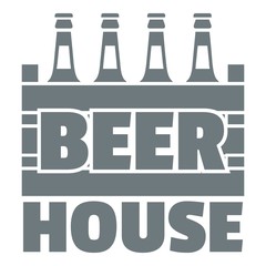 Beer logo, simple gray style
