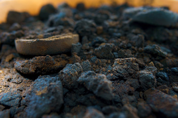 close up of Coffee grounds can be used in many ways e.g. fertilize, deodorant.