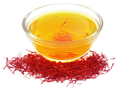 Closeup Of Saffron With Extract