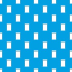 Trash can pattern seamless blue