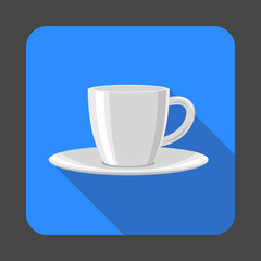 Tea cup concept background, cartoon style