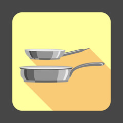 Pan set concept background, cartoon style