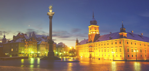 Naklejka na ściany i meble Royal Castle and Castle Square in Warsaw