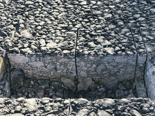 Place of selection of the kernel in the form of a rectangular from asphalt concrete pavement. Kern....