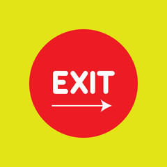 exit vector icon 