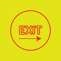 exit vector icon 