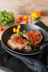 Pork cutlet on a bone