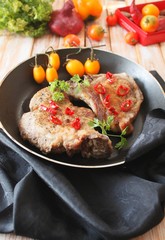 Pork cutlet on a bone