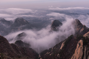 Baegundae highest mountains in the morning Bukhansan in seoul,south Korea,national park