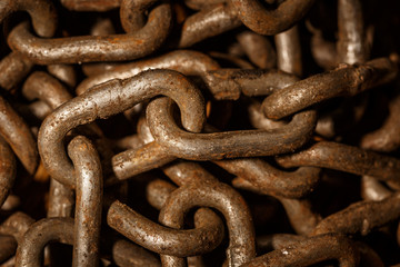 Fototapeta premium The old chain is rusty.