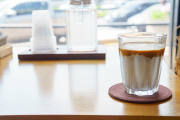 coffee menu called 'dirty' comprise of espresso short shot with coffee oil and fresh milk