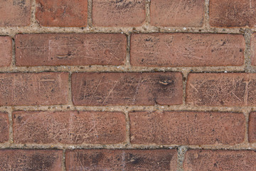 Naklejka premium Brown brick wall background