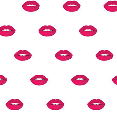 Lips kiss. Vector patch, sticker isolated on white. Cool sexy red kissed. Selphie cartoon Sign for print, in comics, Fashion, pop art, retro style 80-s 90s