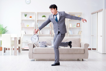 Businessman happy meeting his deadlines