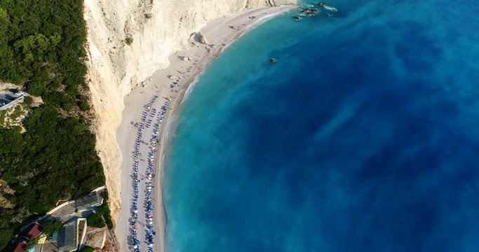 famous beach of Porto Katsiki on the island of Lefkada, Greece