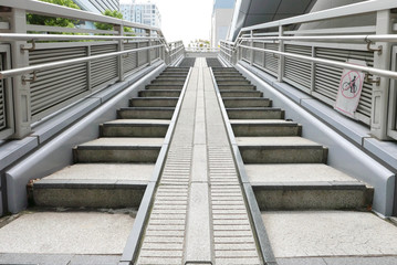 The outdoor staircase from perspective view