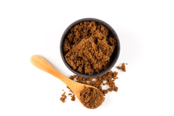 Brown sugar on white