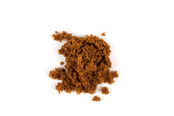 Brown sugar on white