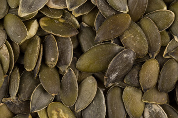 Pumpkin seeds close up