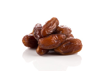Dates fruits isolated on white background