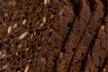 Black bread slice