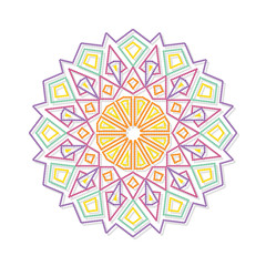 Mandala. Decorative round ornament. Anti-stress therapy pattern.