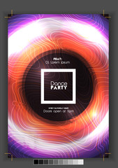 Abstract Party Poster Template  - Vector Illustration.