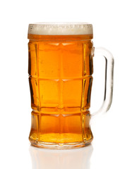 glass of beer isolated on white background