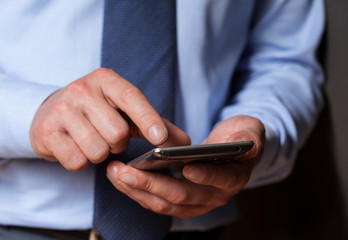 Businessman using a cellphone