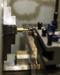 Drehmaschine Detailaufnahme mit Werkstück