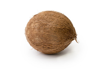 Whole Coconut isolated on purewhite background