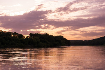 Sunset over River