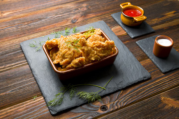 Nuggets on dark background