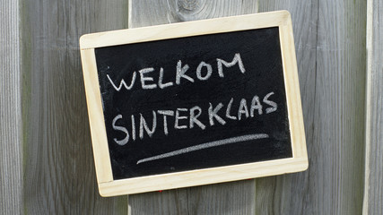 Welcome Santa written