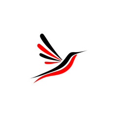 Hummingbird logo template for business industry, healthcare, spa