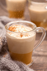 Pumpkin spice coffee with whipped cream