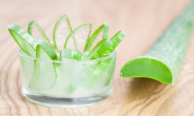Fresh sliced aloe