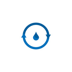 Water recycling logo template design for business company