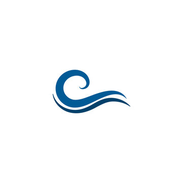 Water wave logo template for web design
