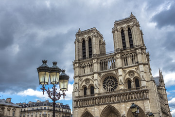 Fototapeta na wymiar Notre Dame de Paris, cathedral in Paris, France