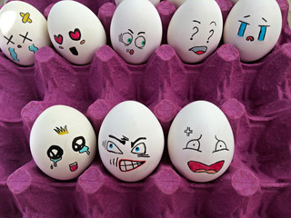 evil,restless, emotional  eggs,feelings 