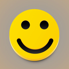 Fototapeta premium Modern yellow laughing happy smile. Vector