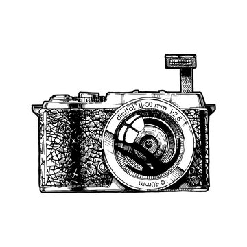 Mirrorless interchangeable-lens camera.