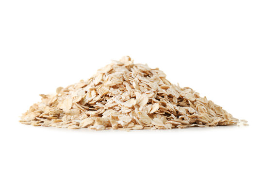 Oat Flakes Isolated On White Background