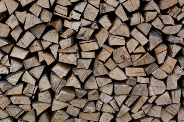 Stack of firewood. big pile of firewood for the furnace