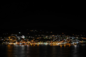 Fototapeta na wymiar Andros Batsi at night