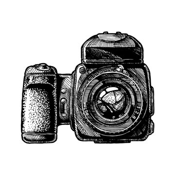 illustration of Medium format camera