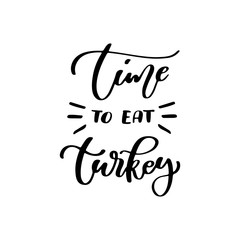 Thanksgiving day vector card with handwritten lettering. Decorat